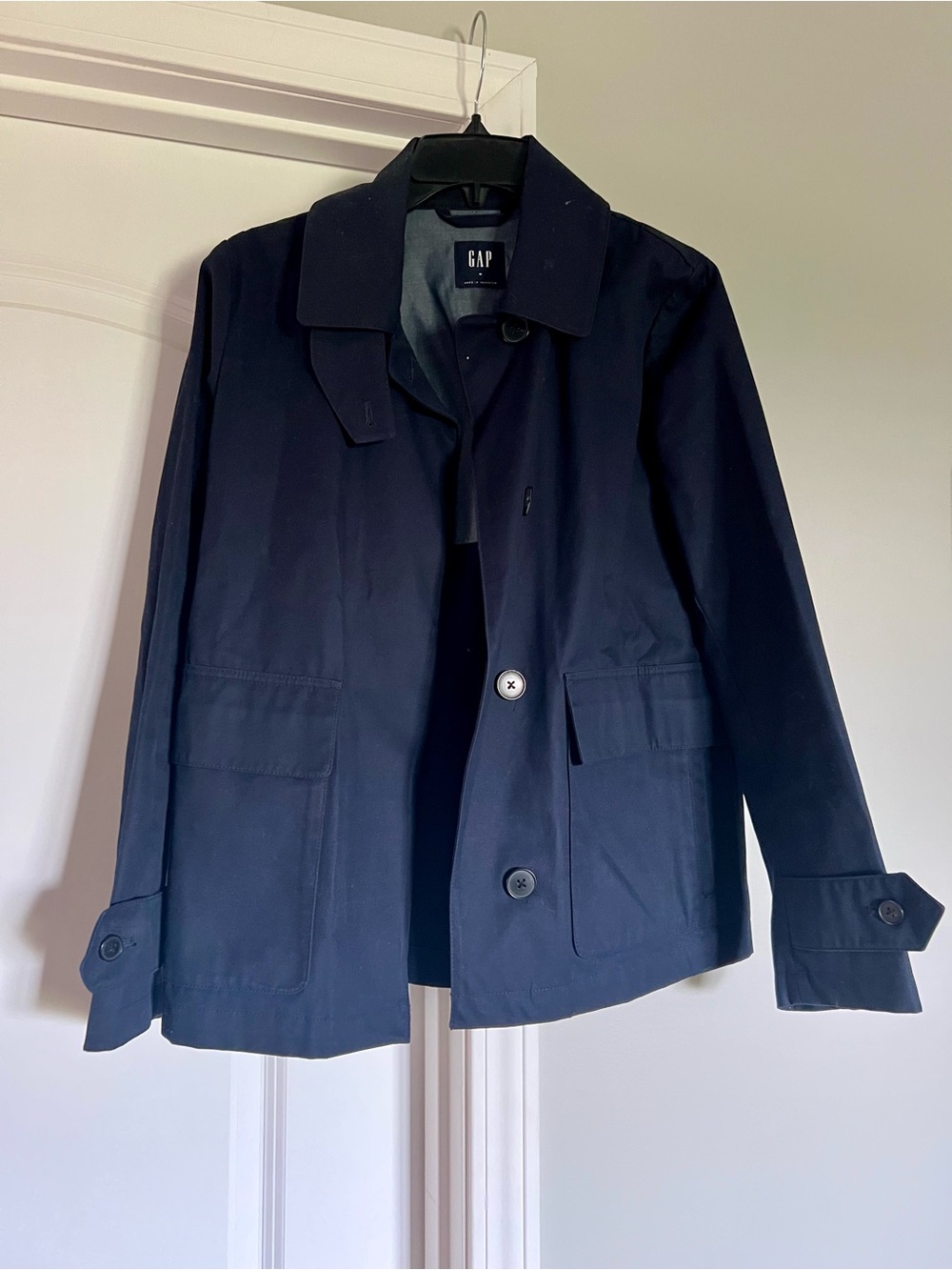 GAP Men's Dark Navy Trench Coat